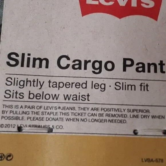 Levi's Boy's 511 Slim Cargo Pants Camo Size 7X Regular (7-8y) - Picture 4 of 10